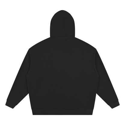 Unisex Waffle Hoodie in black, alternate angle