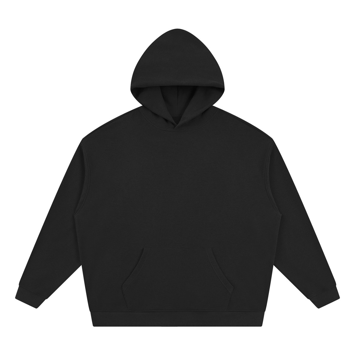 Unisex Waffle Hoodie in black