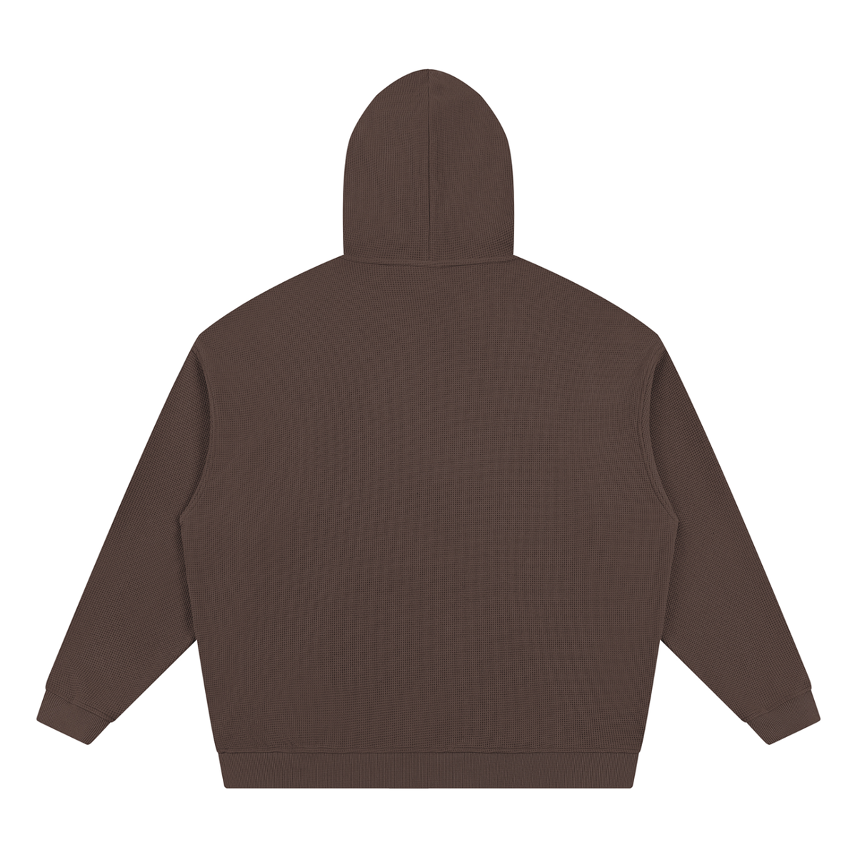 Unisex Waffle Hoodie in coffee, alternate angle