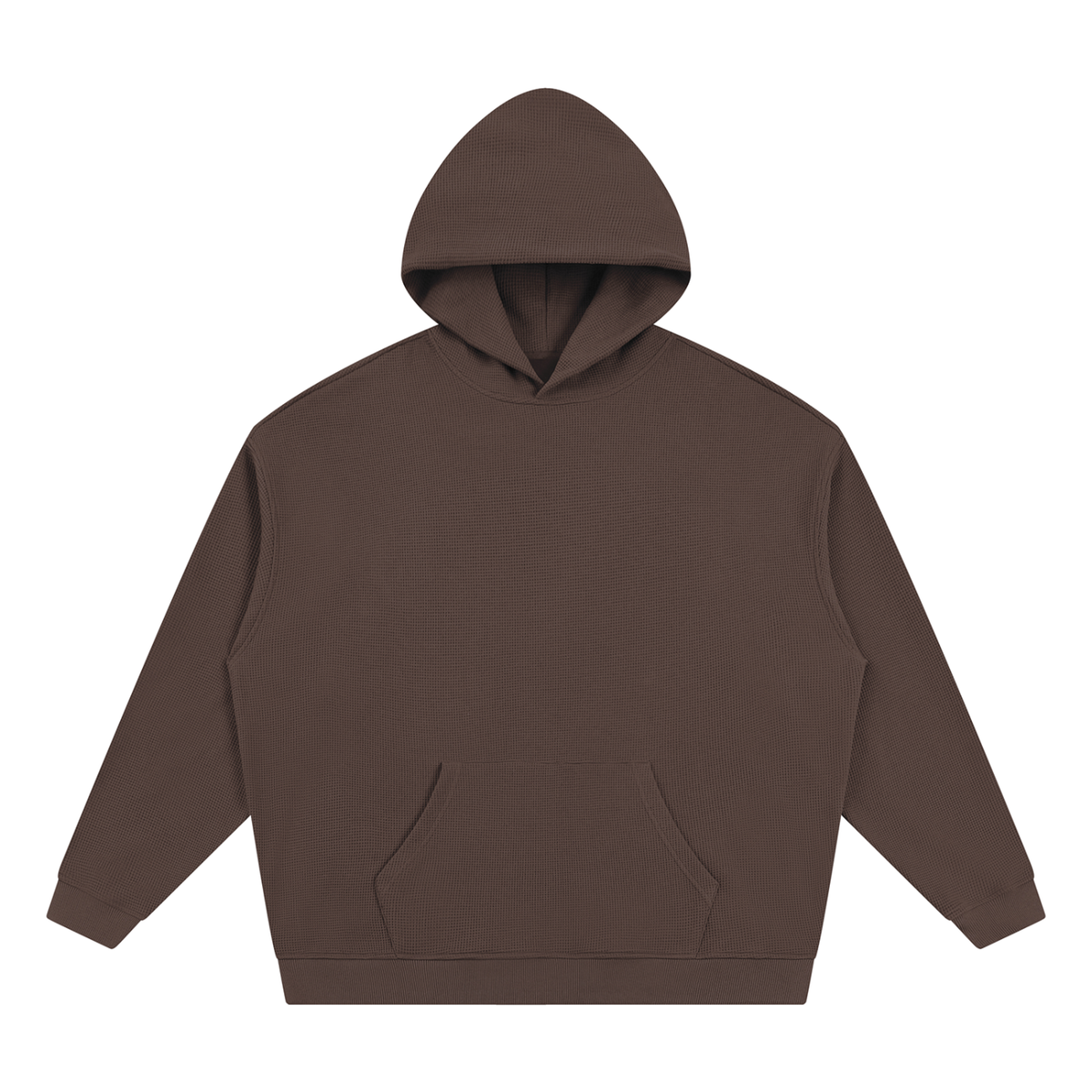 Unisex Waffle Hoodie in coffee