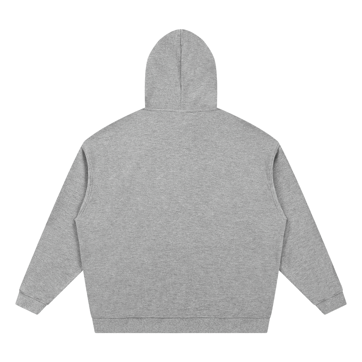 Unisex Waffle Hoodie in flower gray, alternate angle