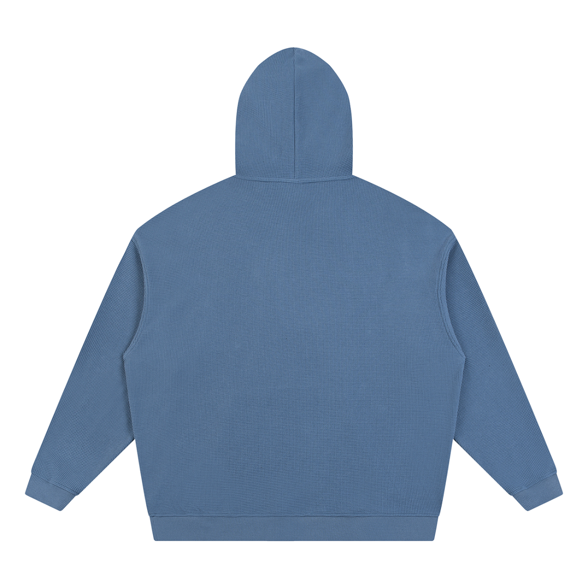 Unisex Waffle Hoodie in jeans blue, alternate angle