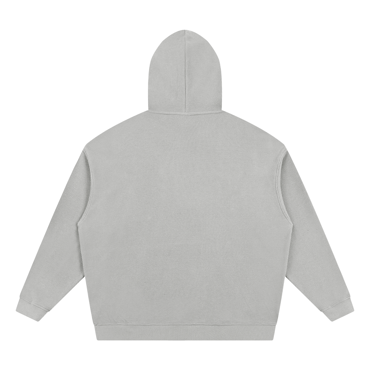 Unisex Waffle Hoodie in light gray, alternate angle