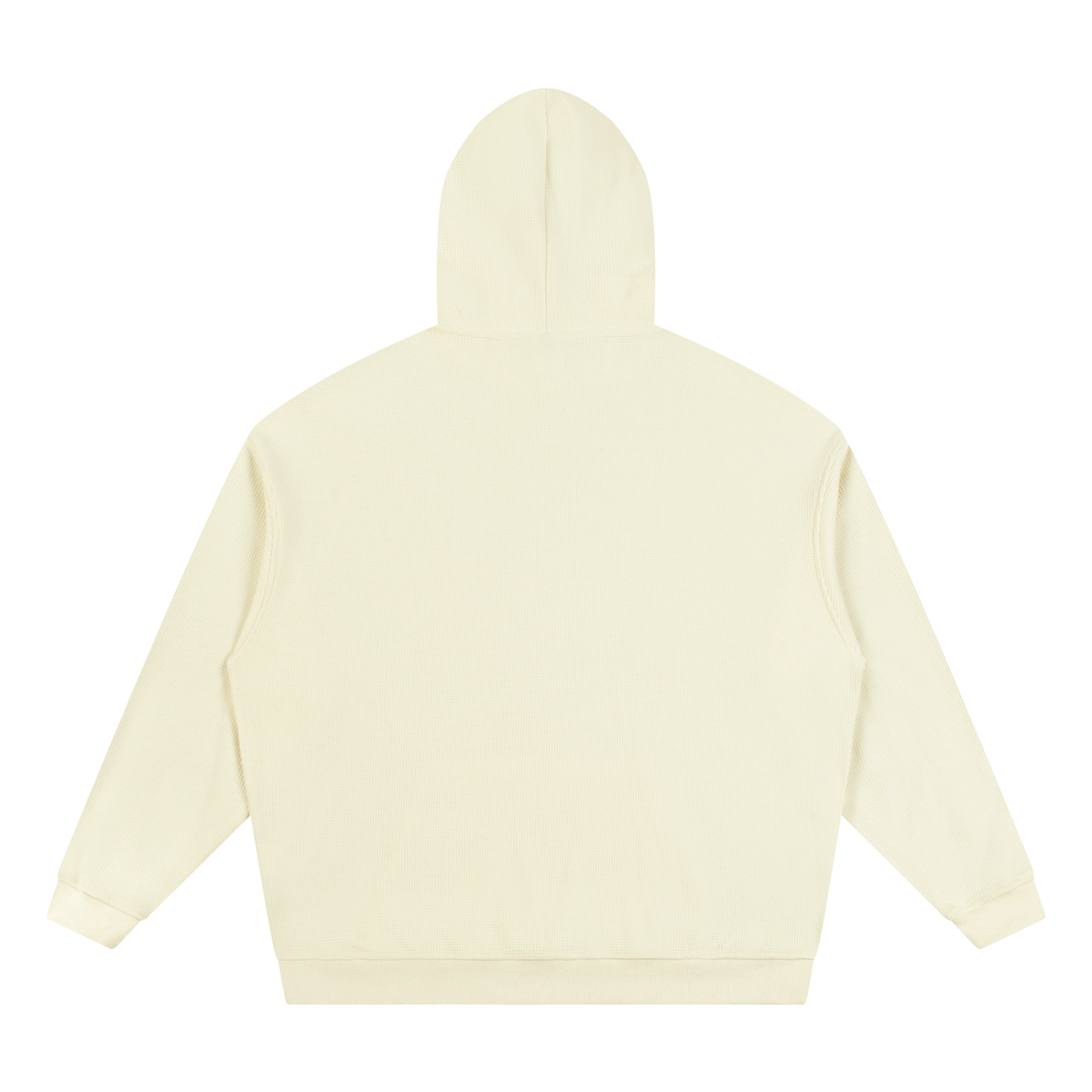 Unisex Waffle Hoodie in mild apricot, alternate angle
