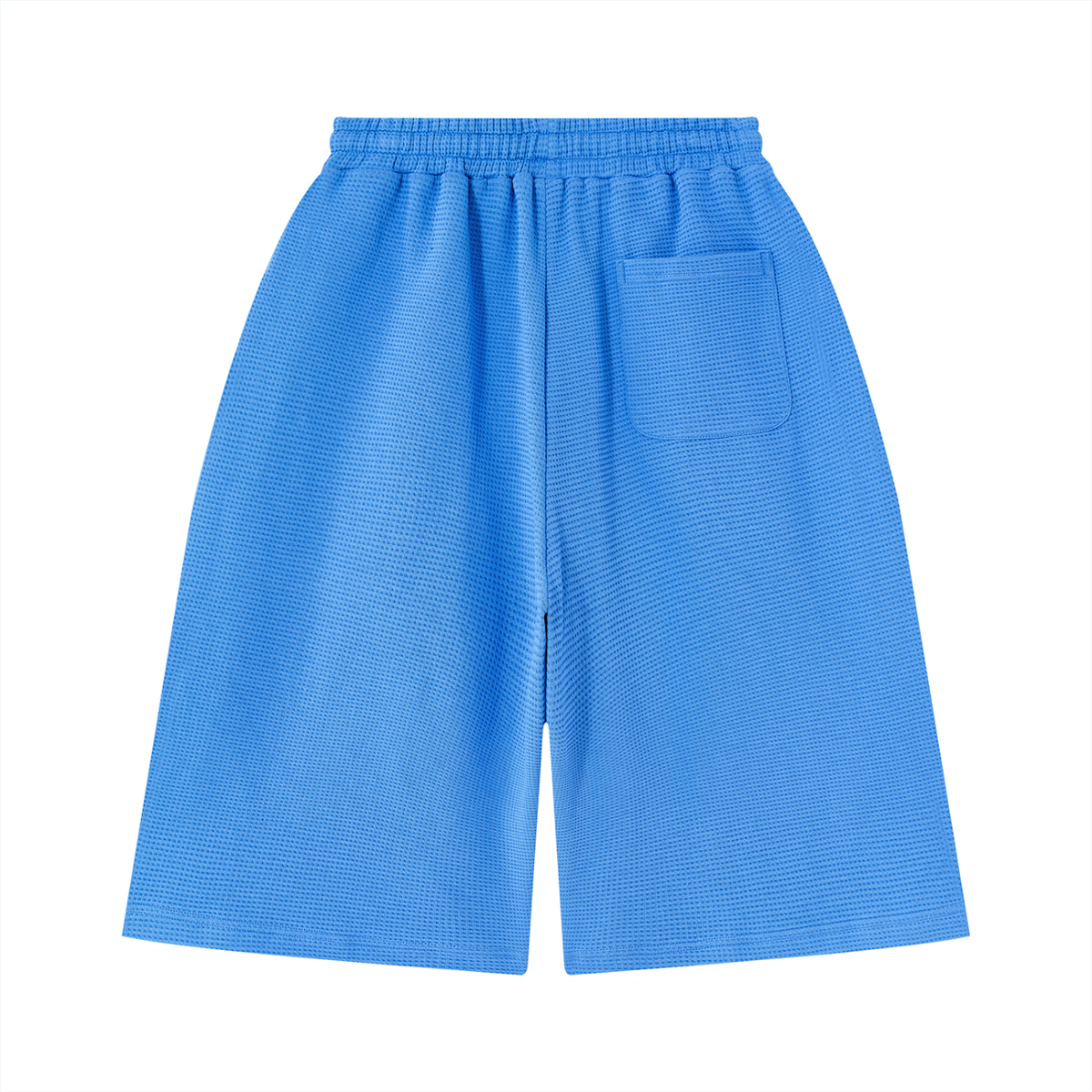 Unisex Waffle Shorts in colourful blue, alternate angle