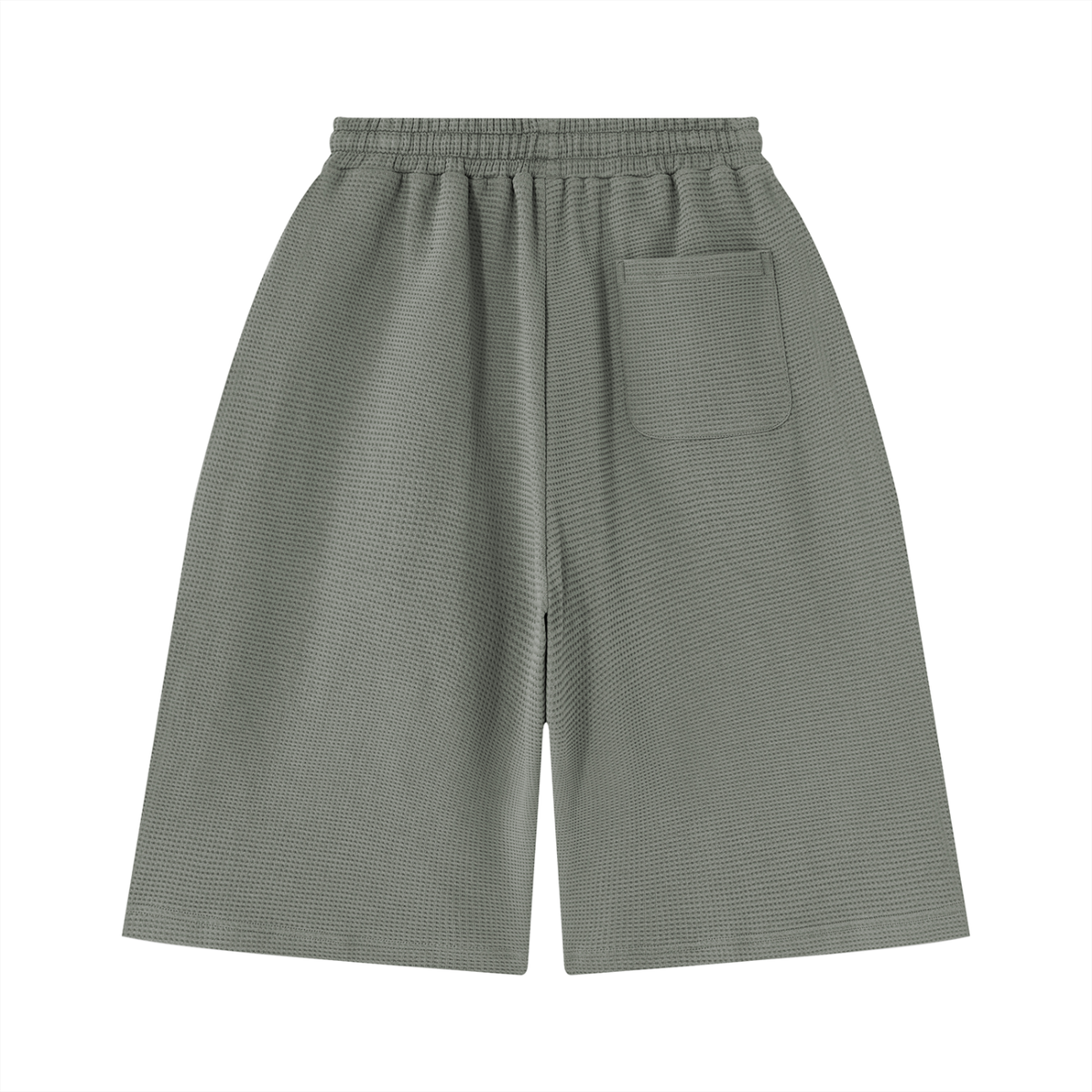 Unisex Waffle Shorts in gray, alternate angle