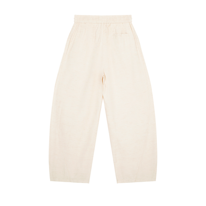 Unisex Wide Leg Drawstring Pants in mild apricot, alternate angle