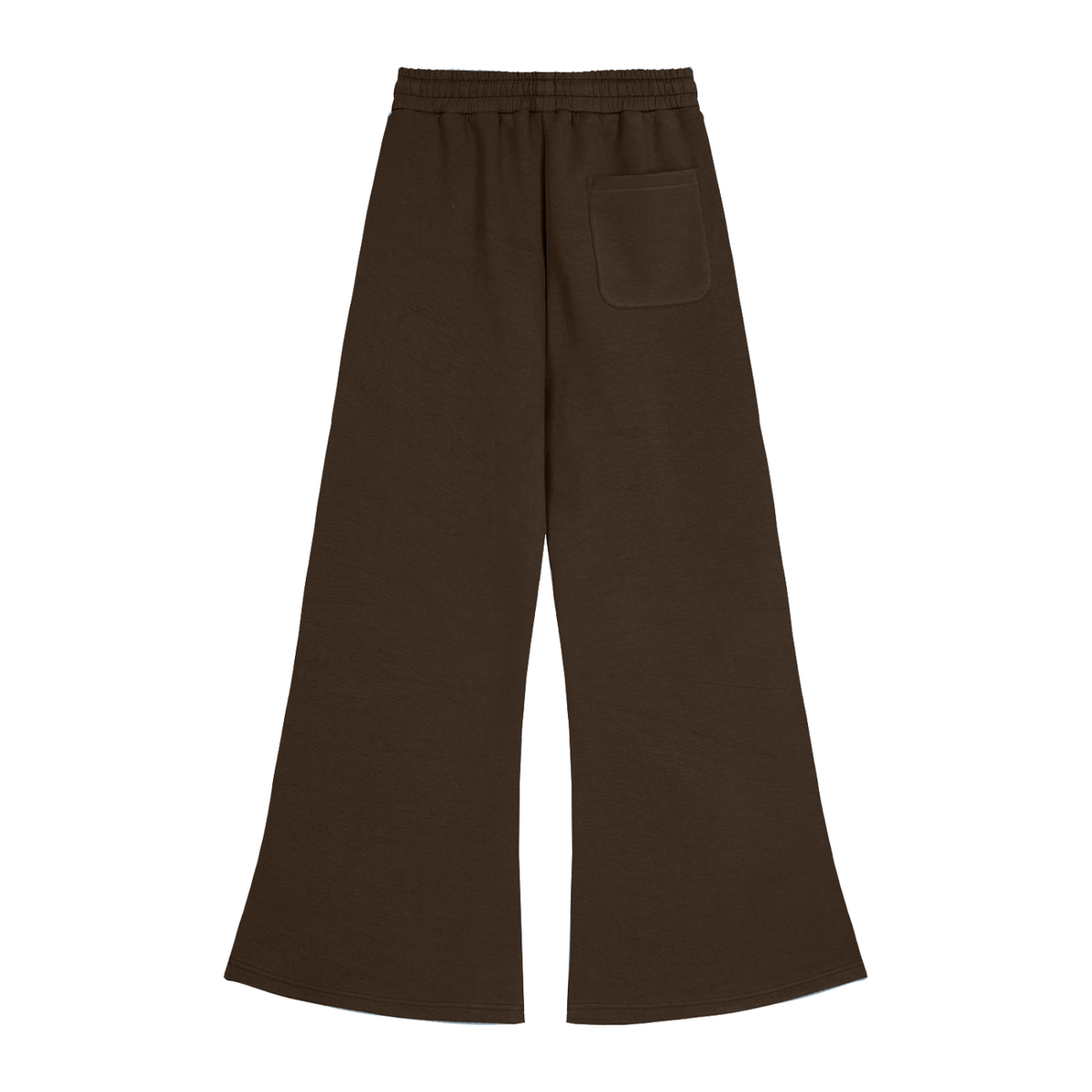 Unisex Wide Leg Drawstring Sweatpants in brown, alternate angle