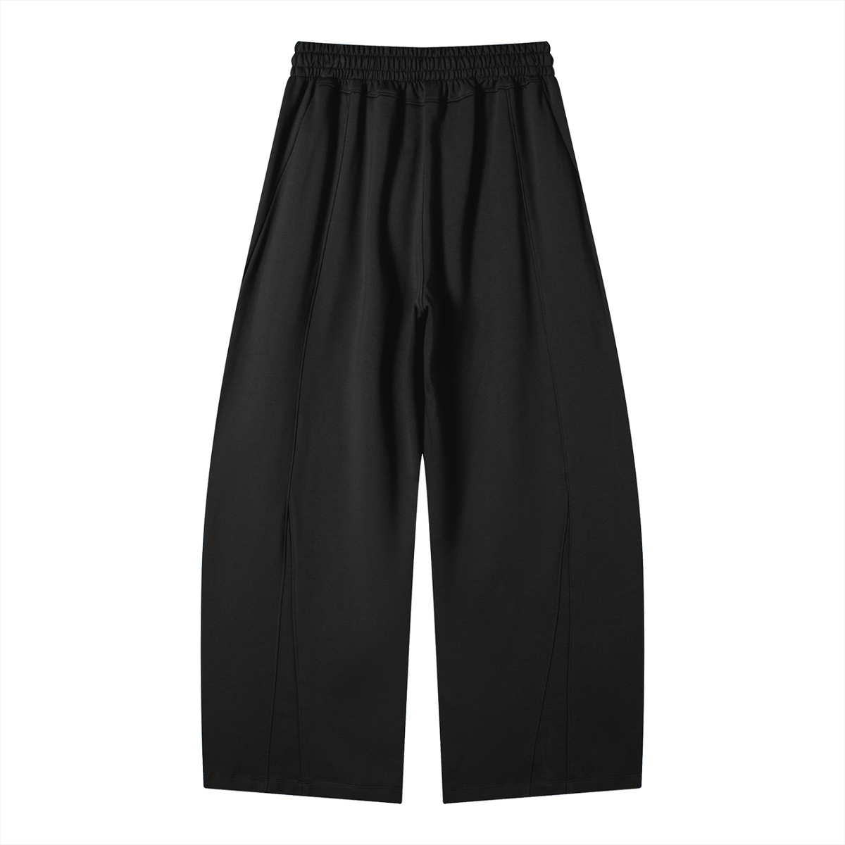 Unisex Wide Leg Panel Sweatpants in black, alternate angle