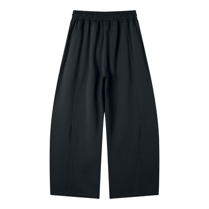 Unisex Wide Leg Panel Sweatpants in navy blue, alternate angle