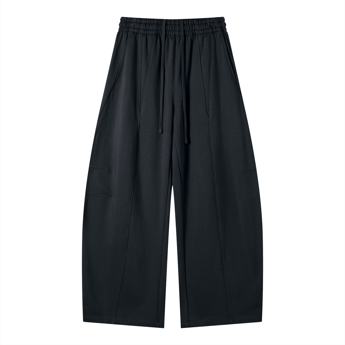 Unisex Wide Leg Panel Sweatpants in navy blue