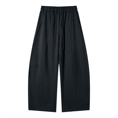 Unisex Wide Leg Panel Sweatpants in navy blue