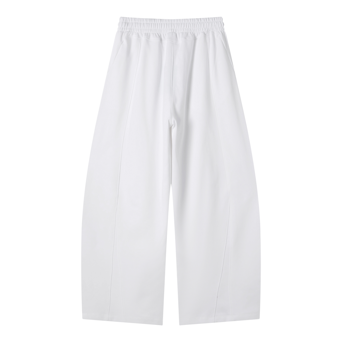 Unisex Wide Leg Panel Sweatpants in white, alternate angle