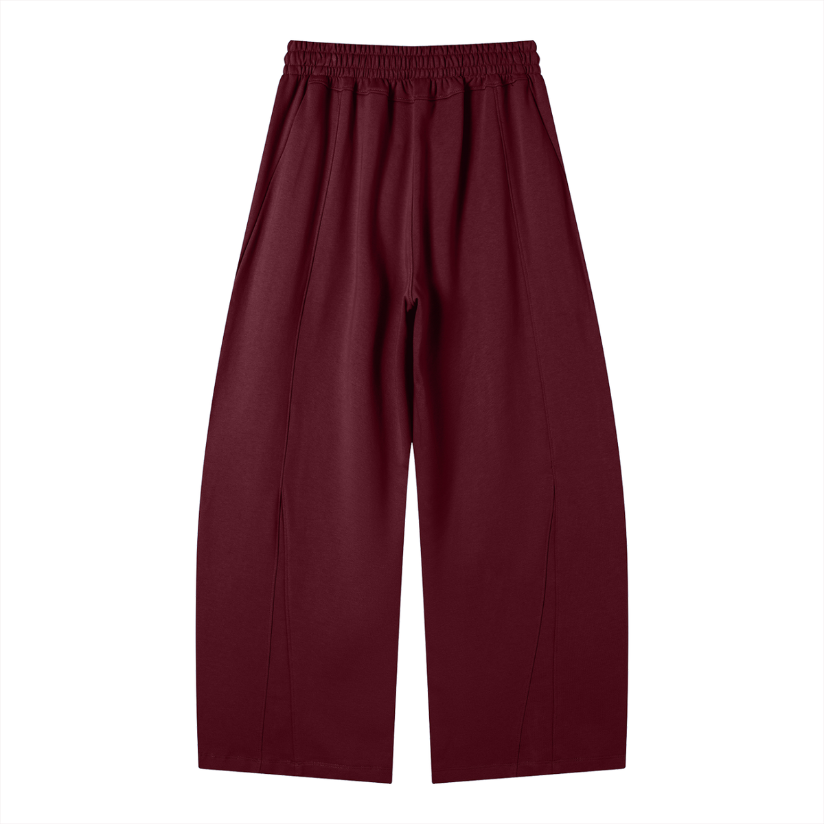 Unisex Wide Leg Panel Sweatpants in wine red, alternate angle