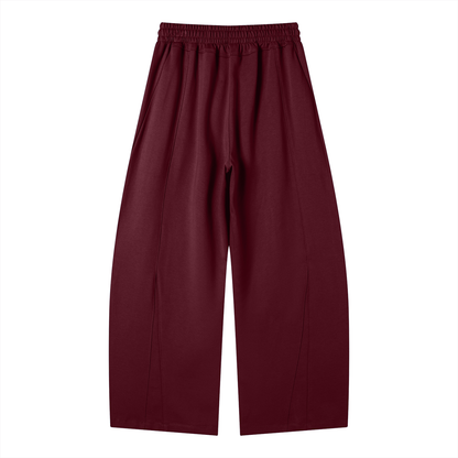 Unisex Wide Leg Panel Sweatpants in wine red, alternate angle