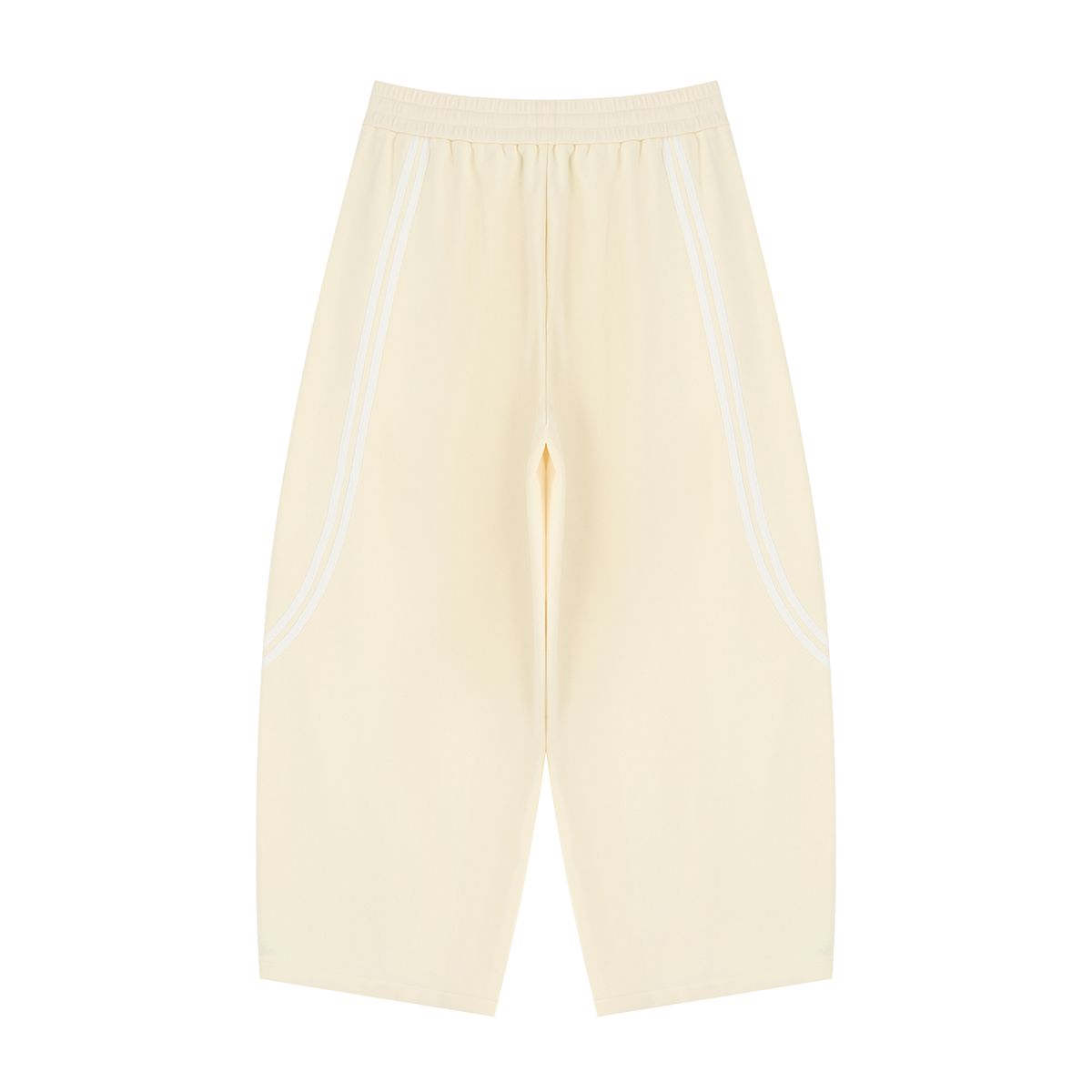 Unisex Wide Leg Piping Sweatpants in apricot, alternate angle