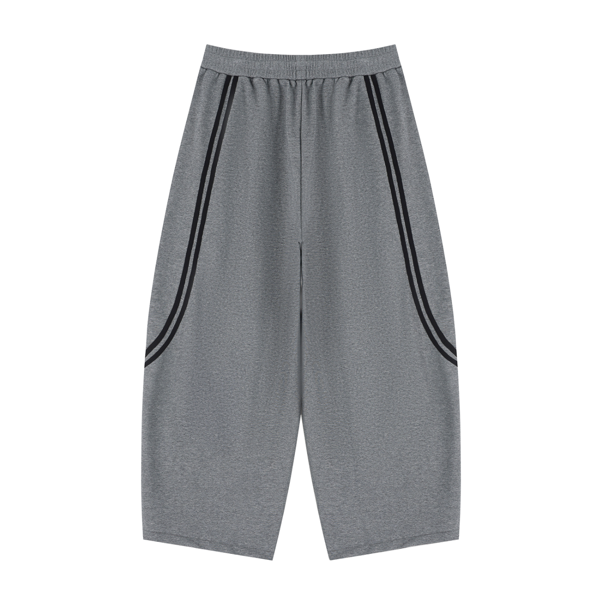 Unisex Wide Leg Piping Sweatpants in flower gray, alternate angle