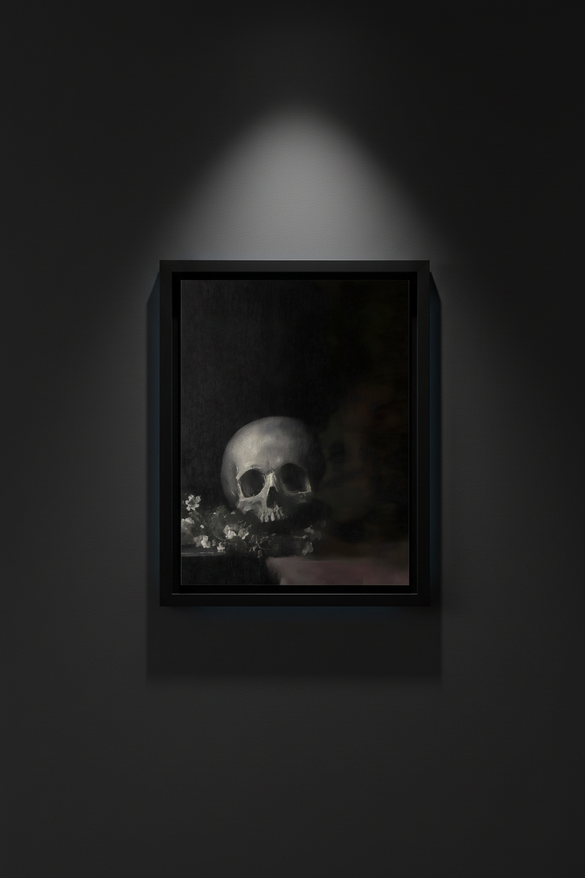 Vanitas in Bloom, fine art paper print