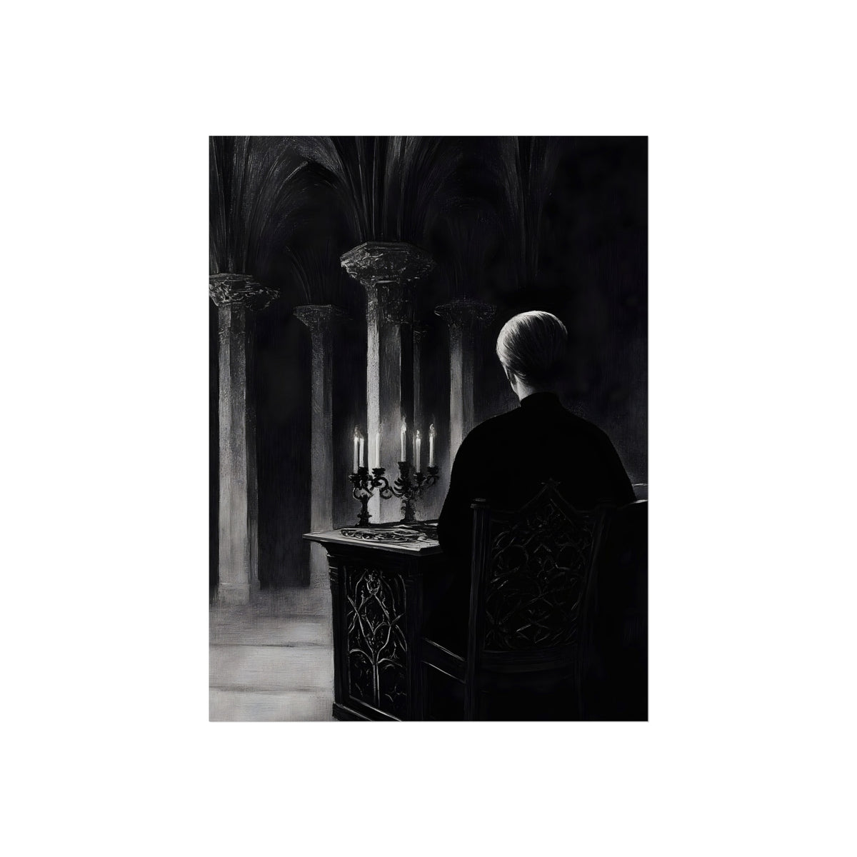 Vigil in the Cathedral, art print, view 4