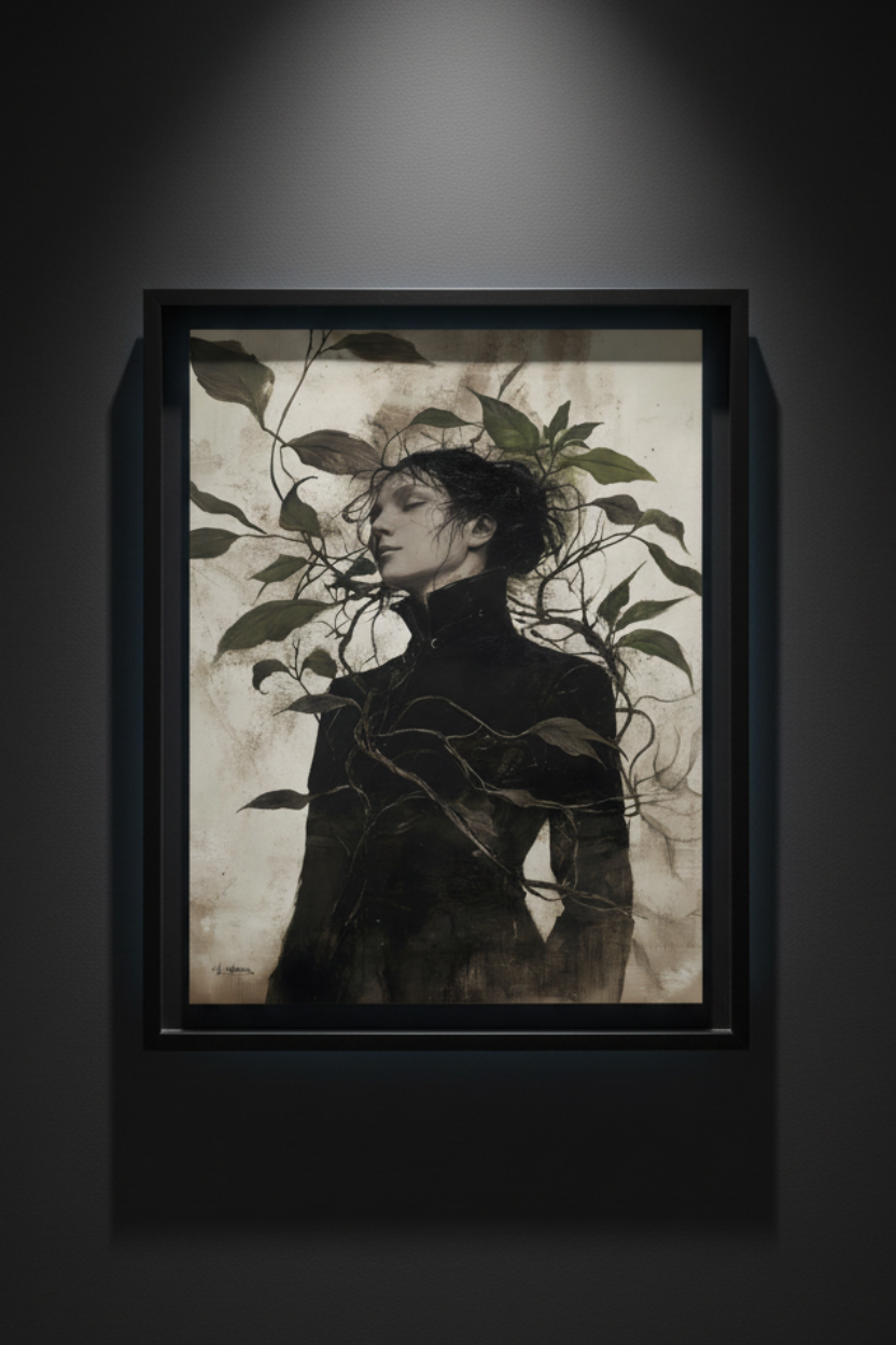 Vines Around Her, art print