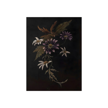 Violet Nocturne unframed dark floral fine art paper print