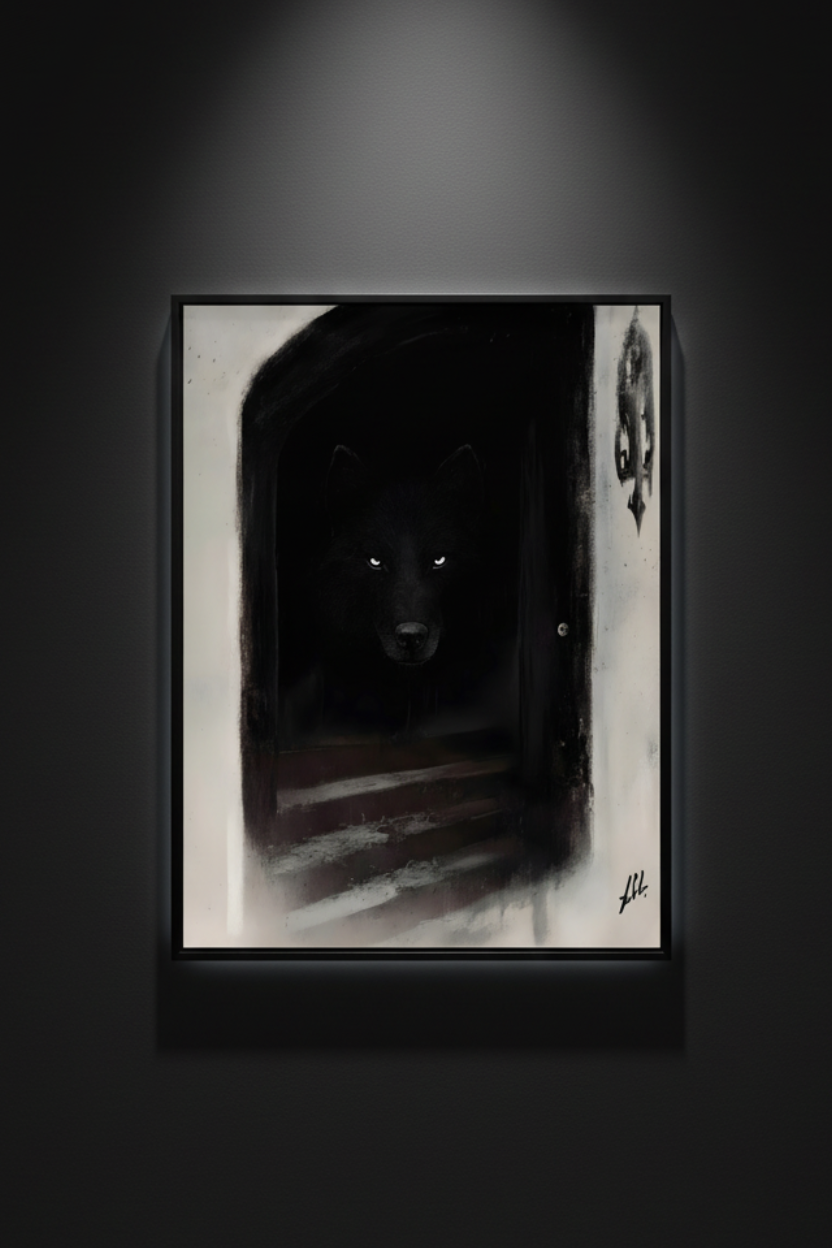 Watcher in the Doorway, fine art paper print
