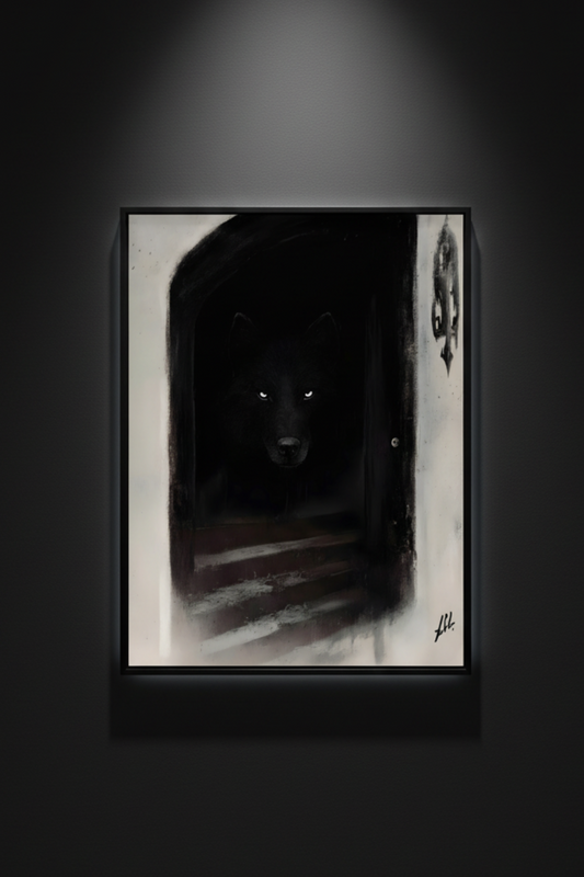 Watcher in the Doorway, fine art paper print