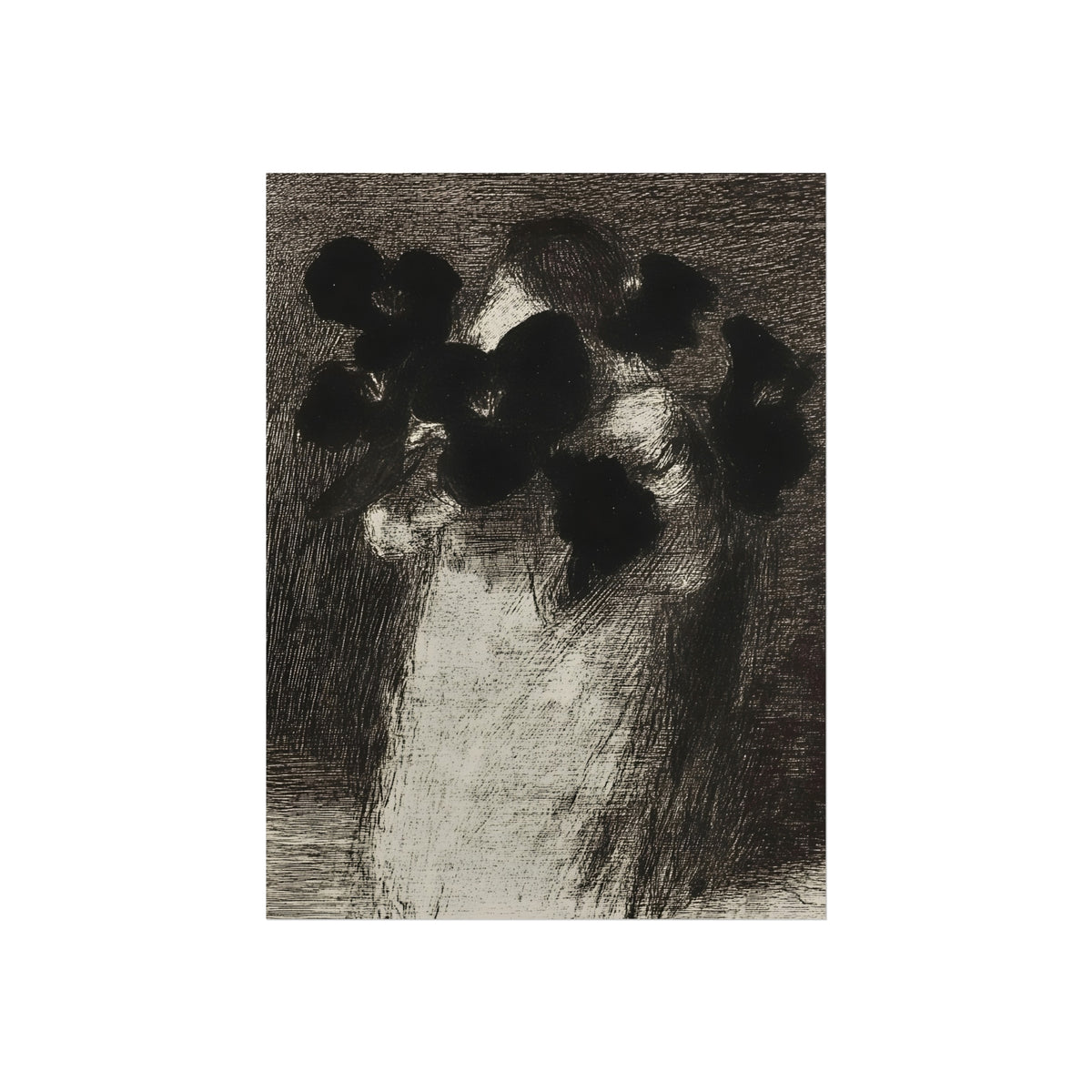 Where the Flowers Remember gothic ghost floral fine art poster