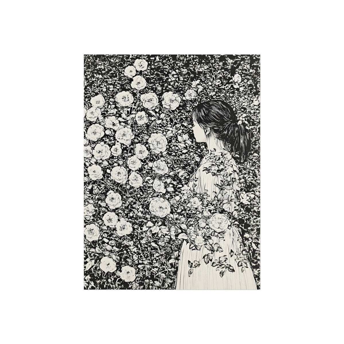 Woman Among the Blossoms, art print, view 4