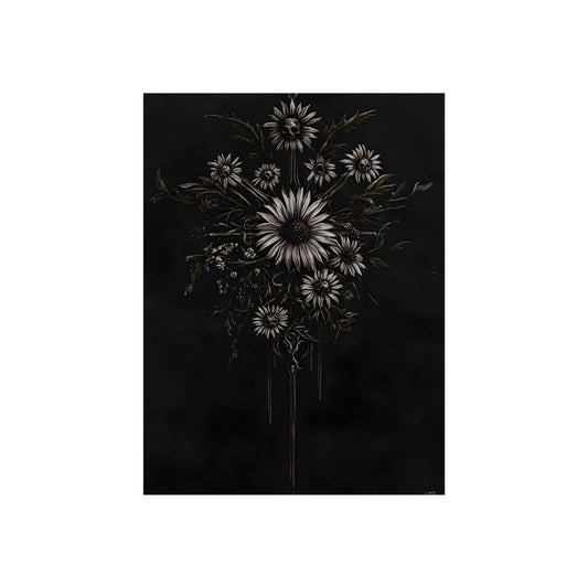 White Daisies After Dark, art print, view 2