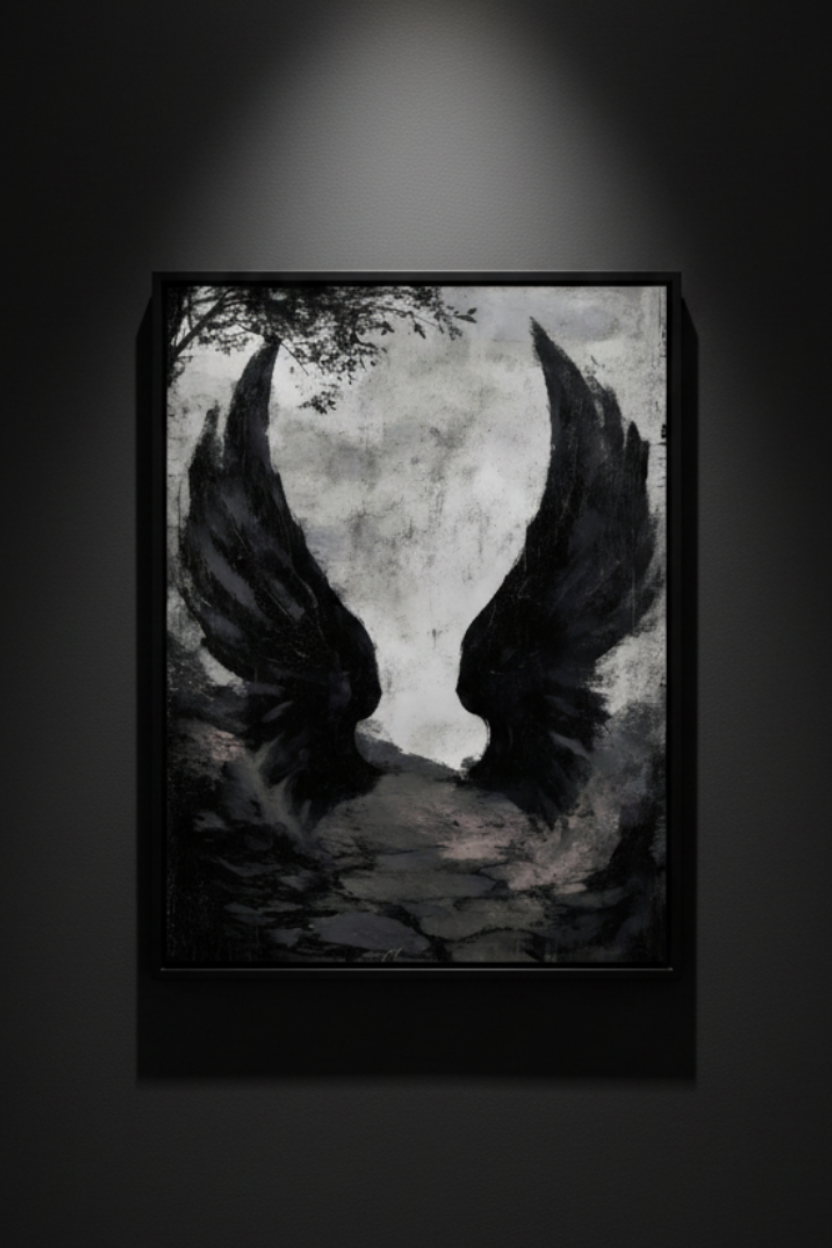 Wings on the Dark Path, art print