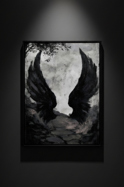 Wings on the Dark Path, art print