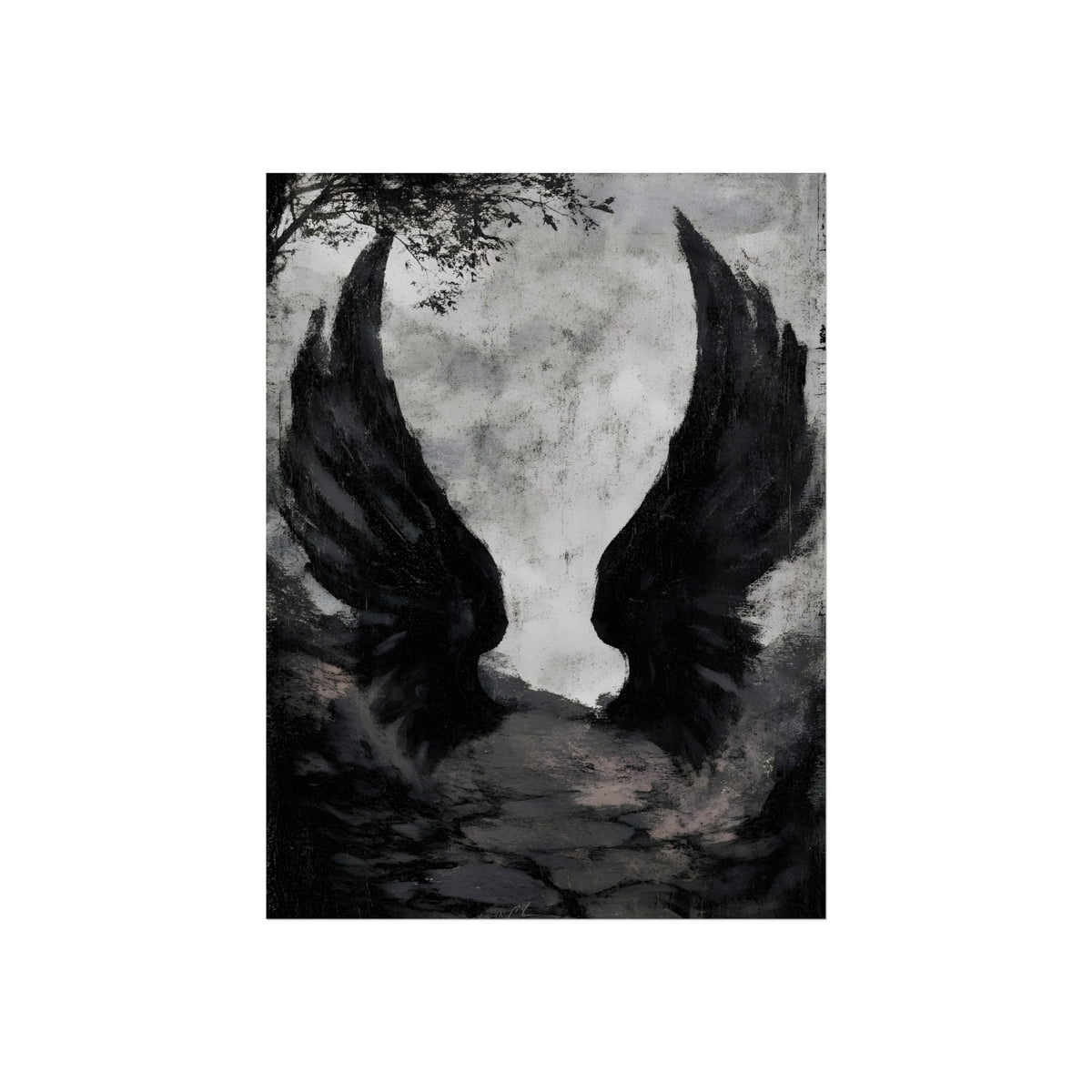 Wings on the Dark Path, art print, view 2