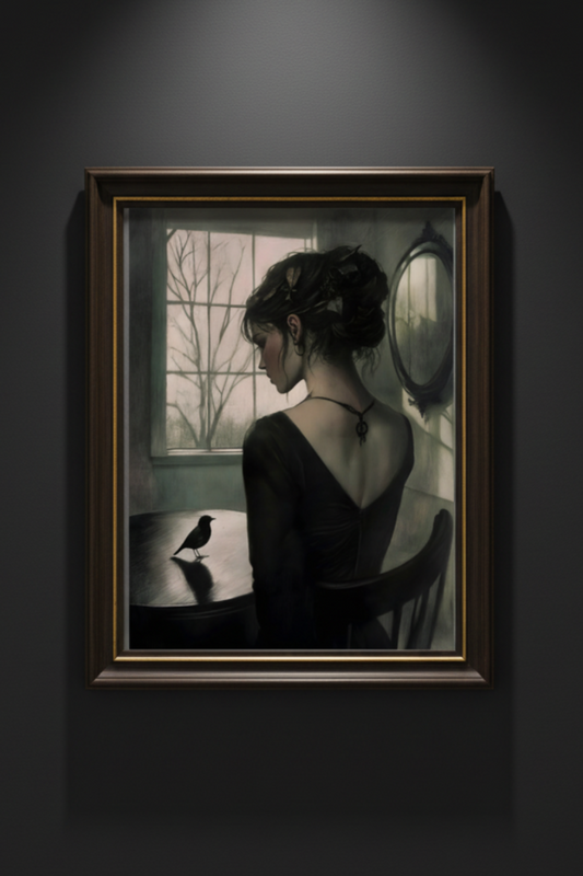 Winter Window Companion, art print