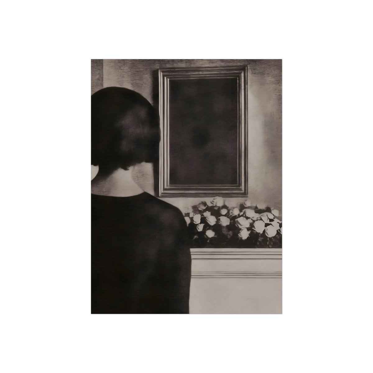 Woman Before the Empty Frame, art print, view 3