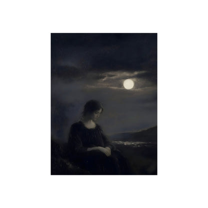 Woman Beneath the Full Moon, art print, view 3