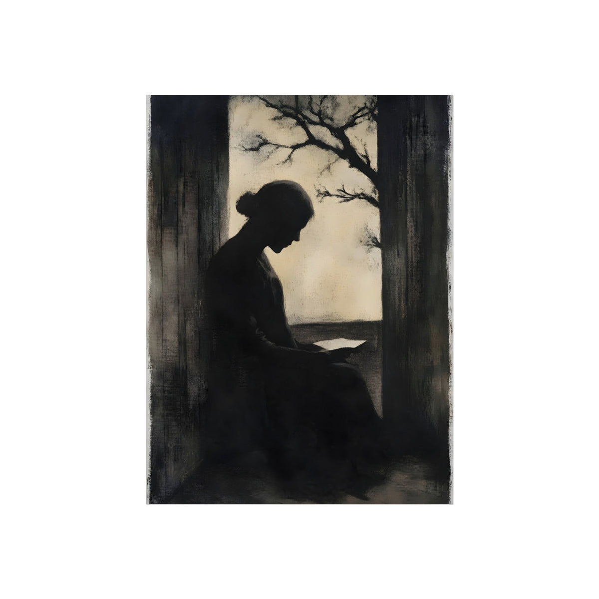 Woman Between the Pillars, art print, view 3