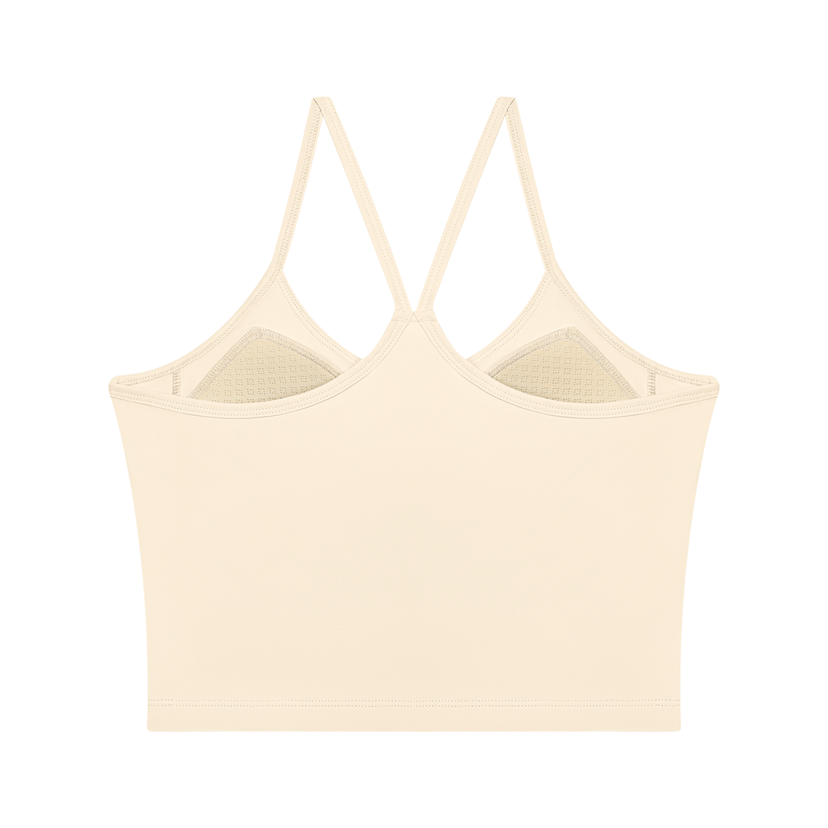 Women's 2-Piece Layered Yoga T-Shirt in apricot, alternate angle