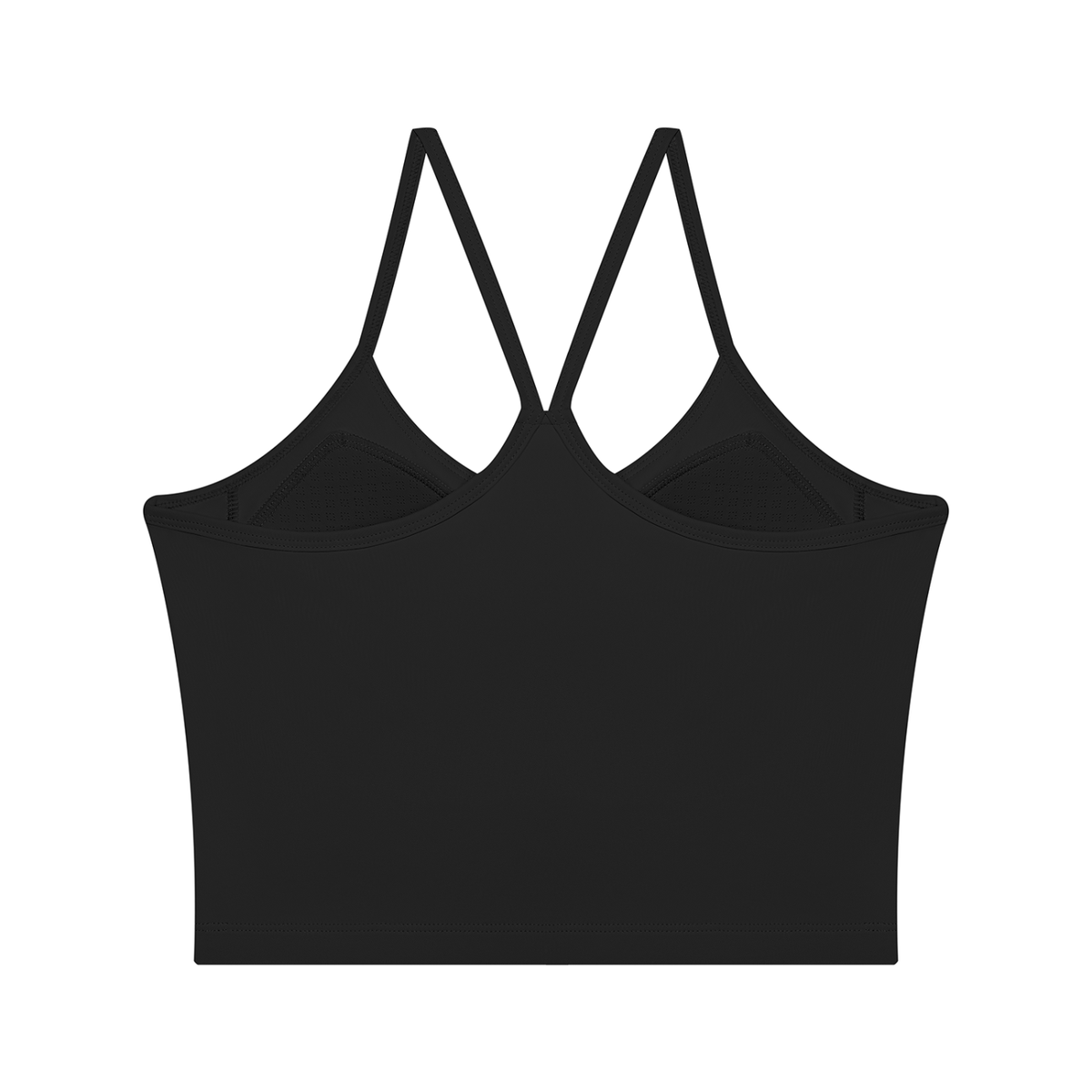 Women's 2-Piece Layered Yoga T-Shirt in black, alternate angle