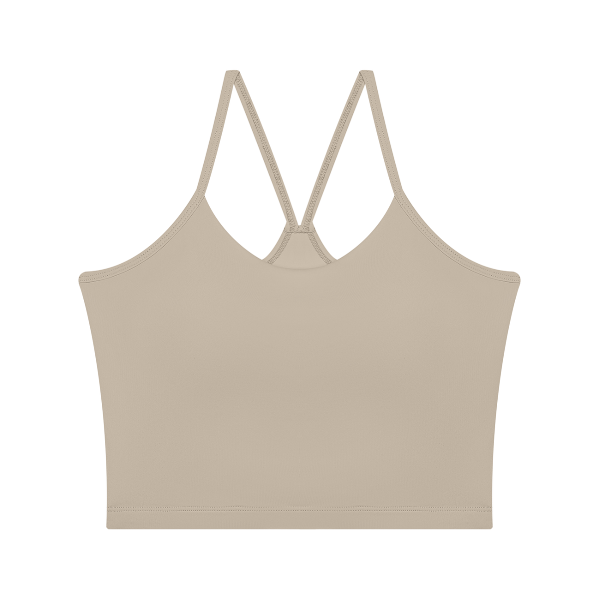 Women's 2-Piece Layered Yoga T-Shirt in khaki