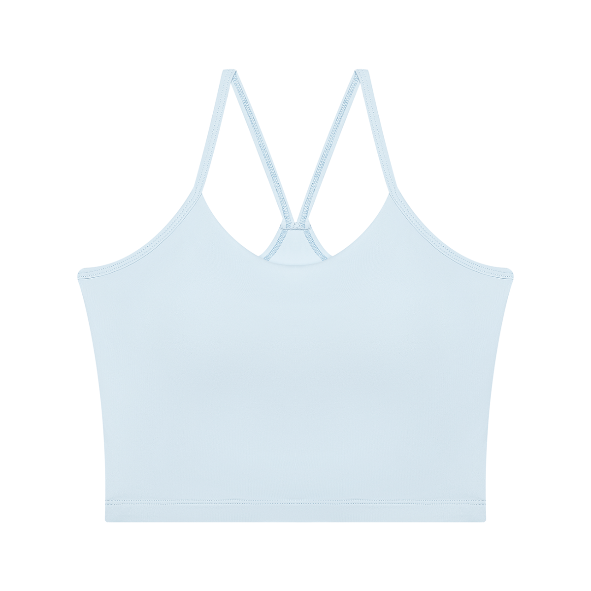 Women's 2-Piece Layered Yoga T-Shirt in light blue