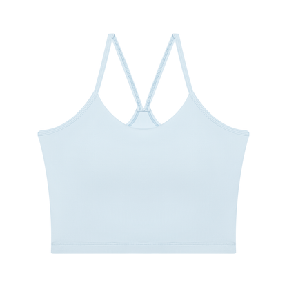 Women's 2-Piece Layered Yoga T-Shirt in light blue