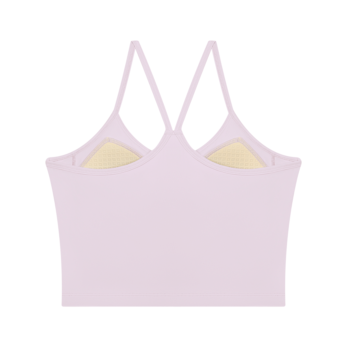 Women's 2-Piece Layered Yoga T-Shirt in light purple, alternate angle