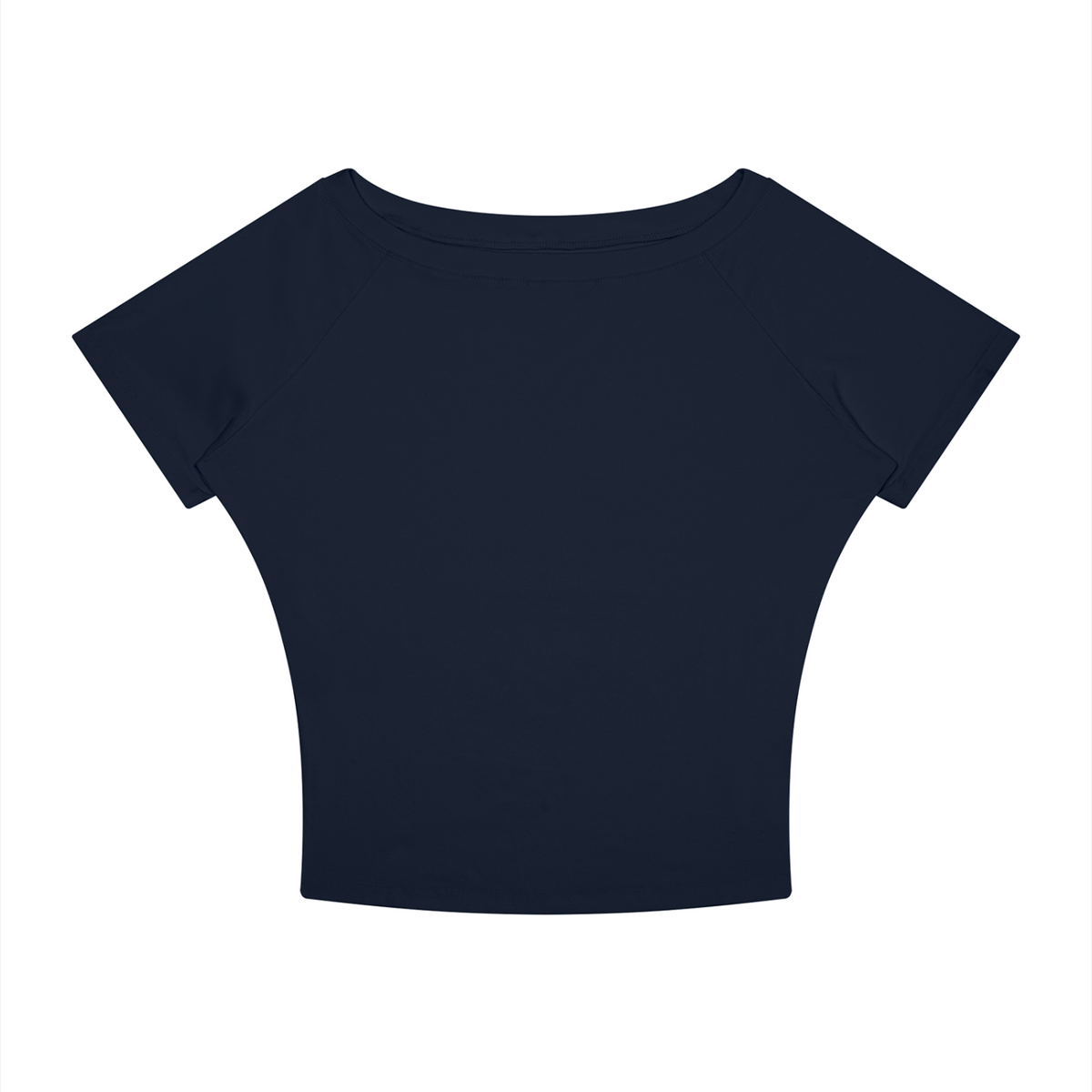 Women's Asymmetrical Cold Shoulder T-Shirt in navy blue