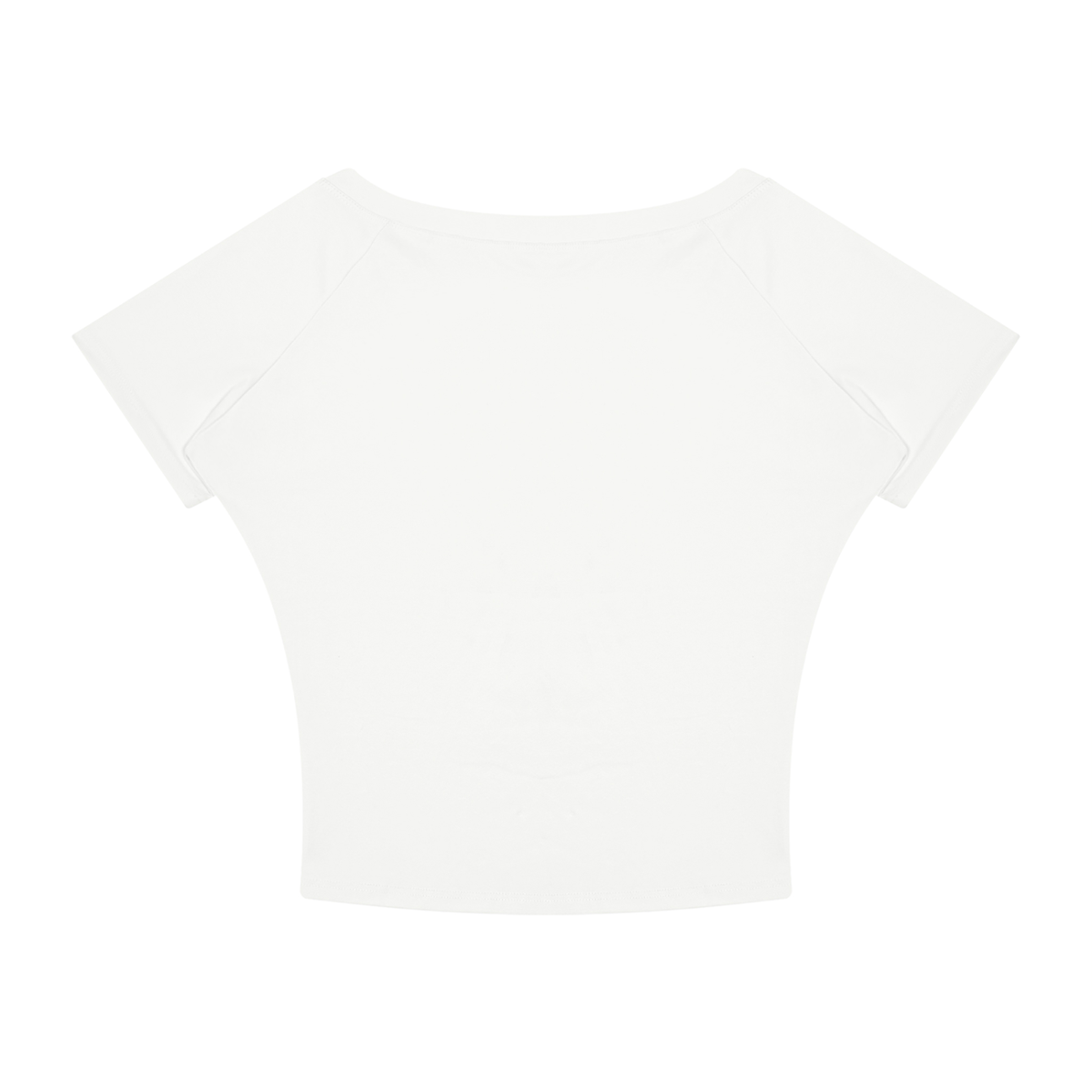 Women's Asymmetrical Cold Shoulder T-Shirt in white, alternate angle