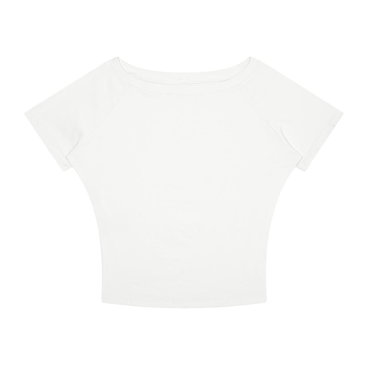 Women's Asymmetrical Cold Shoulder T-Shirt in white