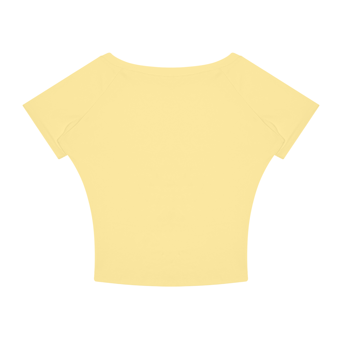 Women's Asymmetrical Cold Shoulder T-Shirt in yellow, alternate angle
