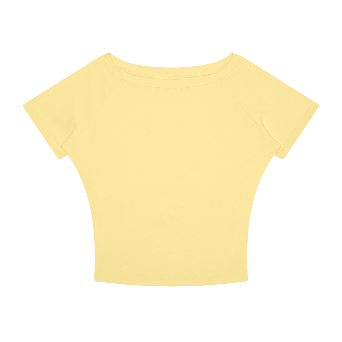 Women's Asymmetrical Cold Shoulder T-Shirt in yellow
