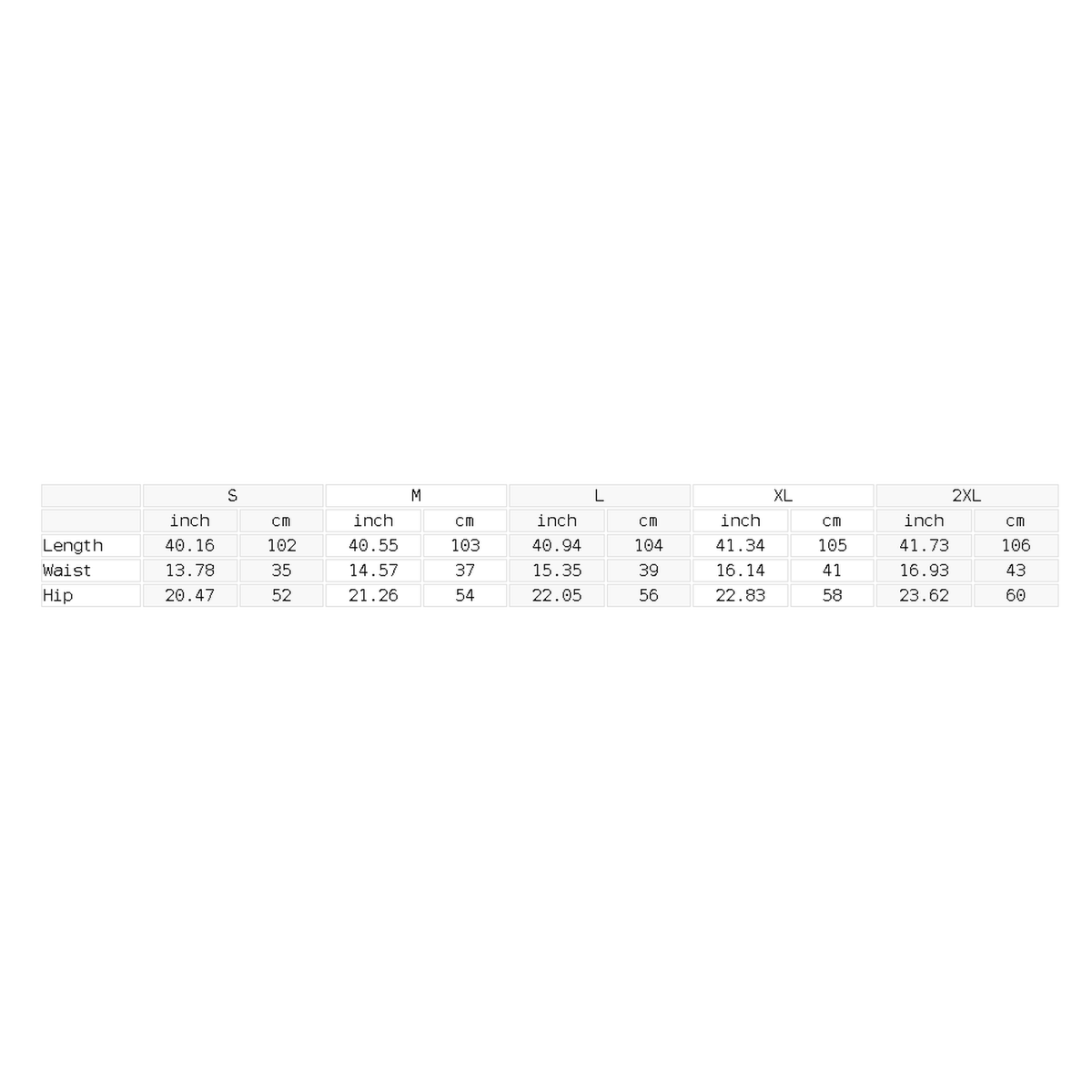 Size chart in inches and centimeters for the women's barrel leg vintage wash jeans, showing length, waist and hip
