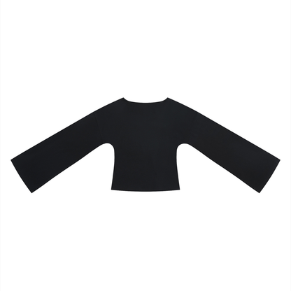Women's Bell Sleeve T-Shirt in black, alternate angle
